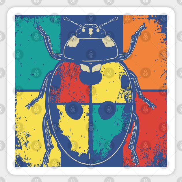 Cute Ladybug Pop Art for Toddlers and Kids Sticker by TuncGK